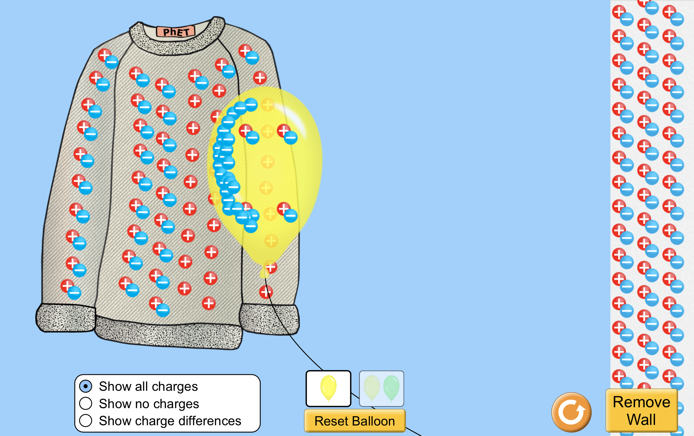 Balloons and
                            Static Electricity PhET Simulation